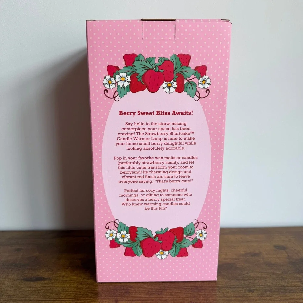 New Strawberry Shortcake Candle Warmer Table Lamp Red Fragrance Vintage Style